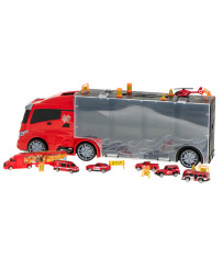 Transportera kravas automašīna TIR palaidējs čemodānā + 7 automašīnas ugunsdzēsēju brigāde