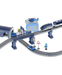 Electric train train police cars 92 elements ~300cm