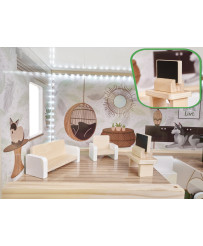 LULILO FLORO boho LED wooden dollhouse