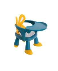 Feeding and play table chair yellow and blue