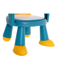 Barošanas un spēļu galda krēsls dzeltens un zils