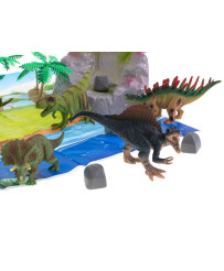 Dinosauruste loomafiguurid 7tk + matt ja tarvikute komplekt
