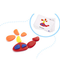 Creative pebbles colorful montessori puzzle