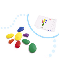 Creative pebbles colorful montessori puzzle