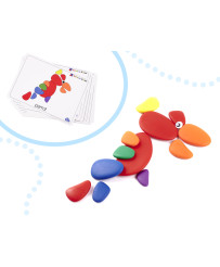 Creative pebbles colorful montessori puzzle