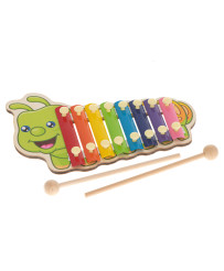 Krāsains koka cimboliņš bērniem caterpillar