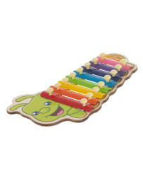 Krāsains koka cimboliņš bērniem caterpillar