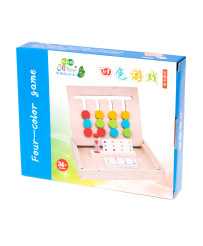 Educational wooden toy match colors in a box