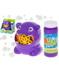 Soap bubble machine hippopotamus hippo