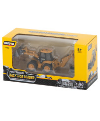 Ekskavaator-laadur buldooser koos koppaga H-toys 1704 1:50 valatud metallist mudel 1:50