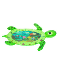 Water inflatable sensory mat turtle green