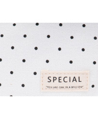 School pencil case double sachet cosmetic bag in dots