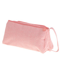 Skolas penālis dubultā maisiņa tualetes futrālis rozā krāsā
