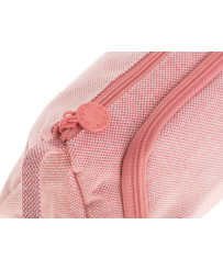 School pencil case double sachet cosmetic bag pink