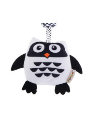 Sensory pendant rattle contrast owl