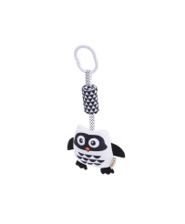 Sensory pendant rattle contrast owl