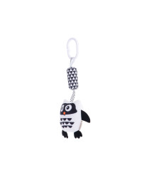 Sensory pendant rattle contrast owl