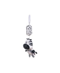 Sensory rattle pendant contrast zebra