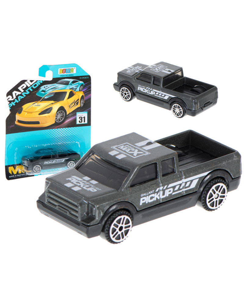 Metal car resorak pick up car gray 7cm