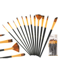Paint brushes art set 12pcs black