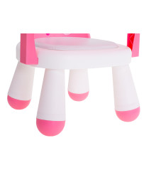 Barošanas un spēļu galda krēsls rozā krāsā