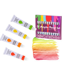 Art acrylic paints multicolor 24 tubes