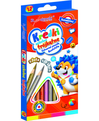 BAMBINO Triangular School Crayons 12 colors