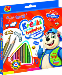 BAMBINO Triangular School Crayons 24 colors