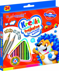 BAMBINO Triangular School Crayons 24 colors