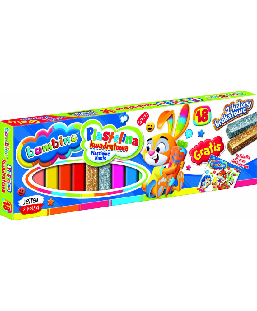 BAMBINO Square Plasticine 18 colors