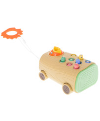 Magnetic game feed the bird on wheels