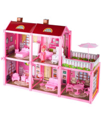 Doll house large Villa with doll to assemble