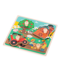 Wooden jigsaw puzzle farm