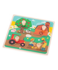 Wooden jigsaw puzzle farm