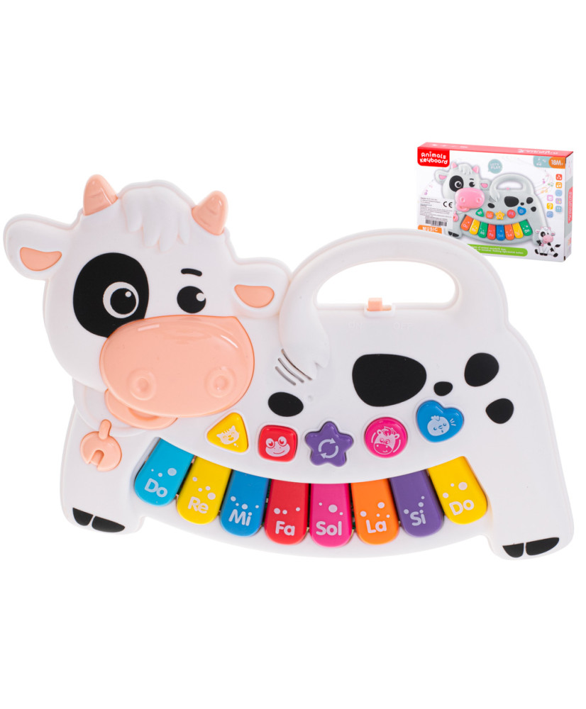 Piano interactive organ for kids fudge white