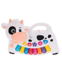 Piano interactive organ for kids fudge white