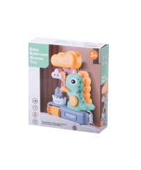 Bath toy shower with dinosaur reel