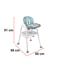 Barošanas krēsls taburete taburete krēsls 3in1 zaļš