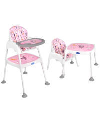 Toidutool 3in1 roosa tooliga tooli 3in1