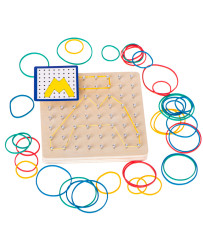 Geoboard geoplan wooden puzzle creating shapes with rubber bands