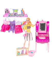 Fashionista doll with dressing table and clothes to change into