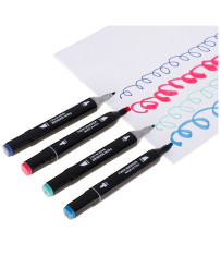 Double-sided alcohol markers in case 24 + stand