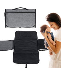 Baby changing travel mat convertible changing bag gray