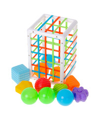 Paindlik kuubiku sorteerija mänguasja pistikupesa ristkülikuga