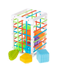 Flexible cube sorter toy plug-in rectangle