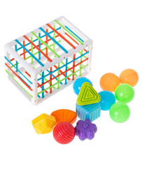 Elastīgs kubu šķirotājs - rotaļlieta taisnstūris ar spraudni