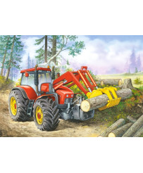 CASTORLAND Puzzle 60el. Forest Site - Tractor with grapple