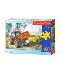 CASTORLAND Puzzle 60el. Meža teritorija - Traktors ar greiferi