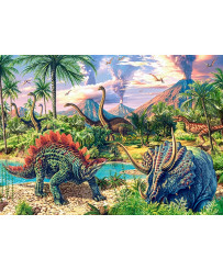 CASTORLAND Puzzle 120el. Dinosuar Volcanos - Dinozauri pie vulkāniem