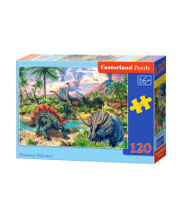 CASTORLAND Puzzle 120el. Dinosuar Volcanos - Dinozauri pie vulkāniem